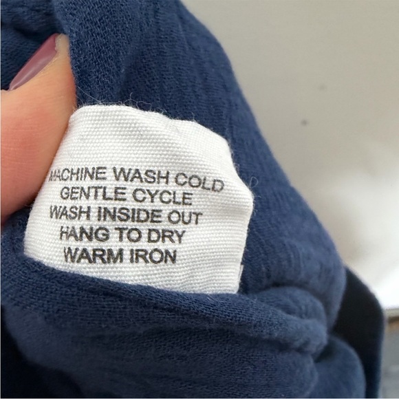 Alice Walk $125 Triple Gauze Cloud Organic Cotton Navy blue Pants size M - Picture 7 of 8